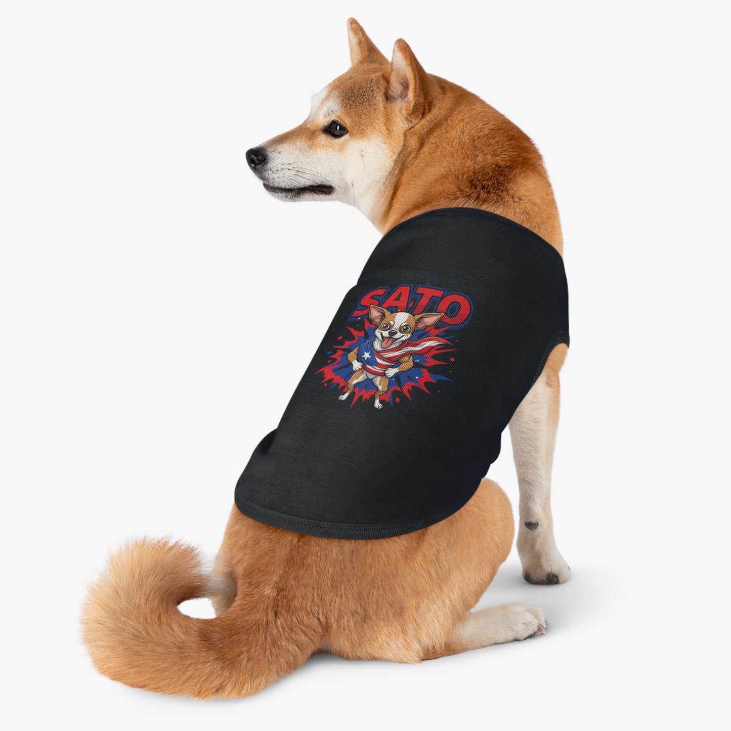 The "Super Sato" Hero Pink Dog Shirt for Dogs