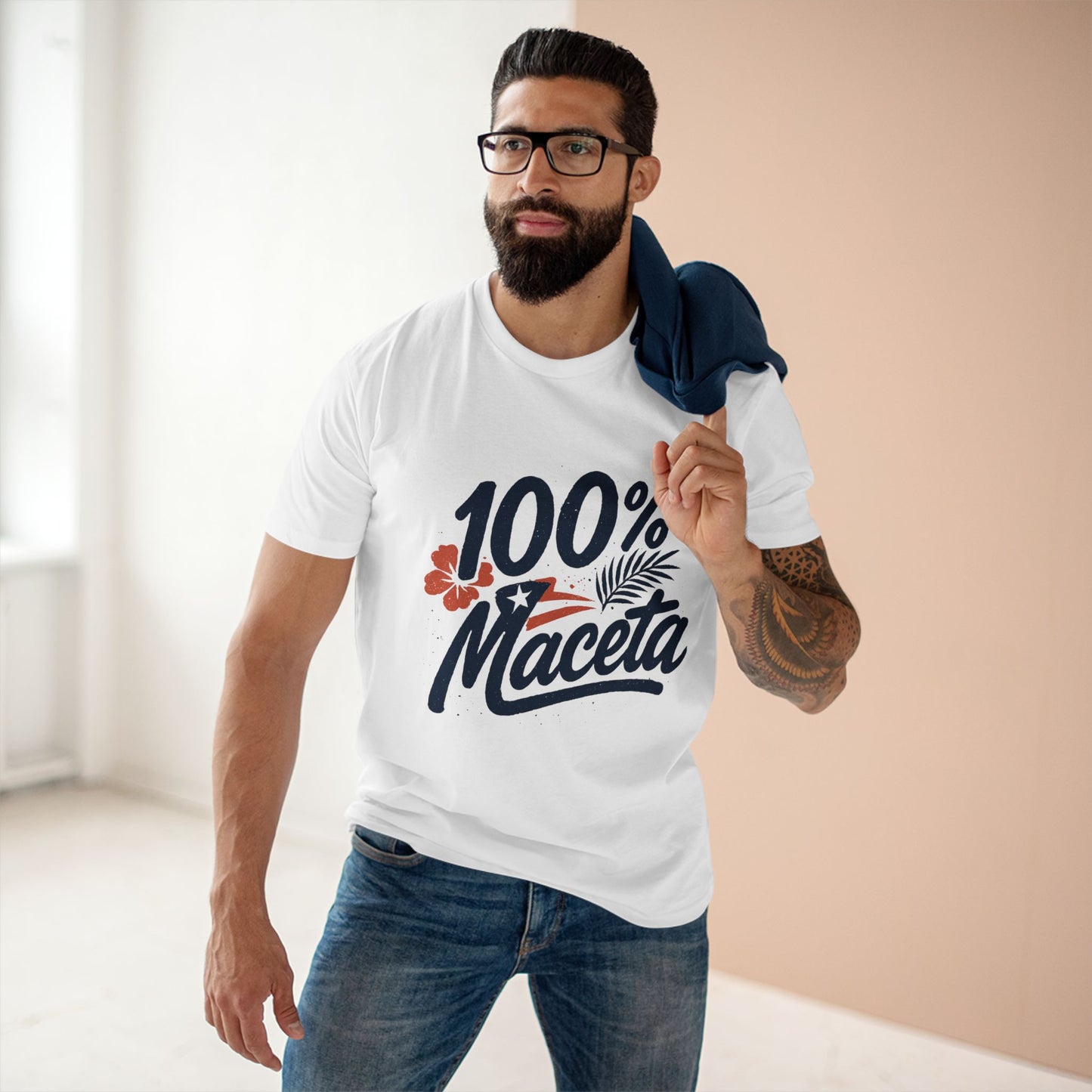 "100% Maceta" Funny Puerto Rican Men's Tee