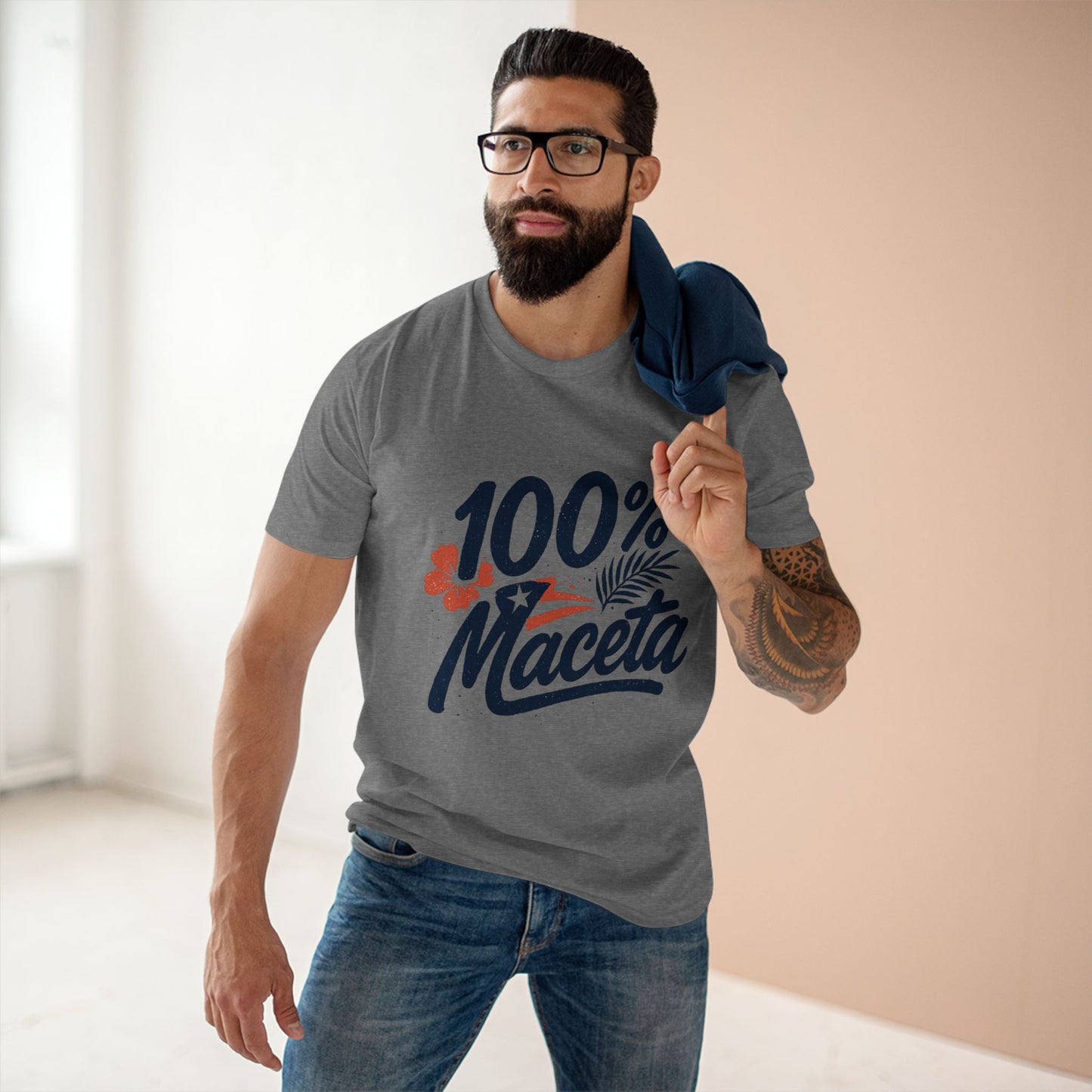 "100% Maceta" Funny Puerto Rican Men's Tee