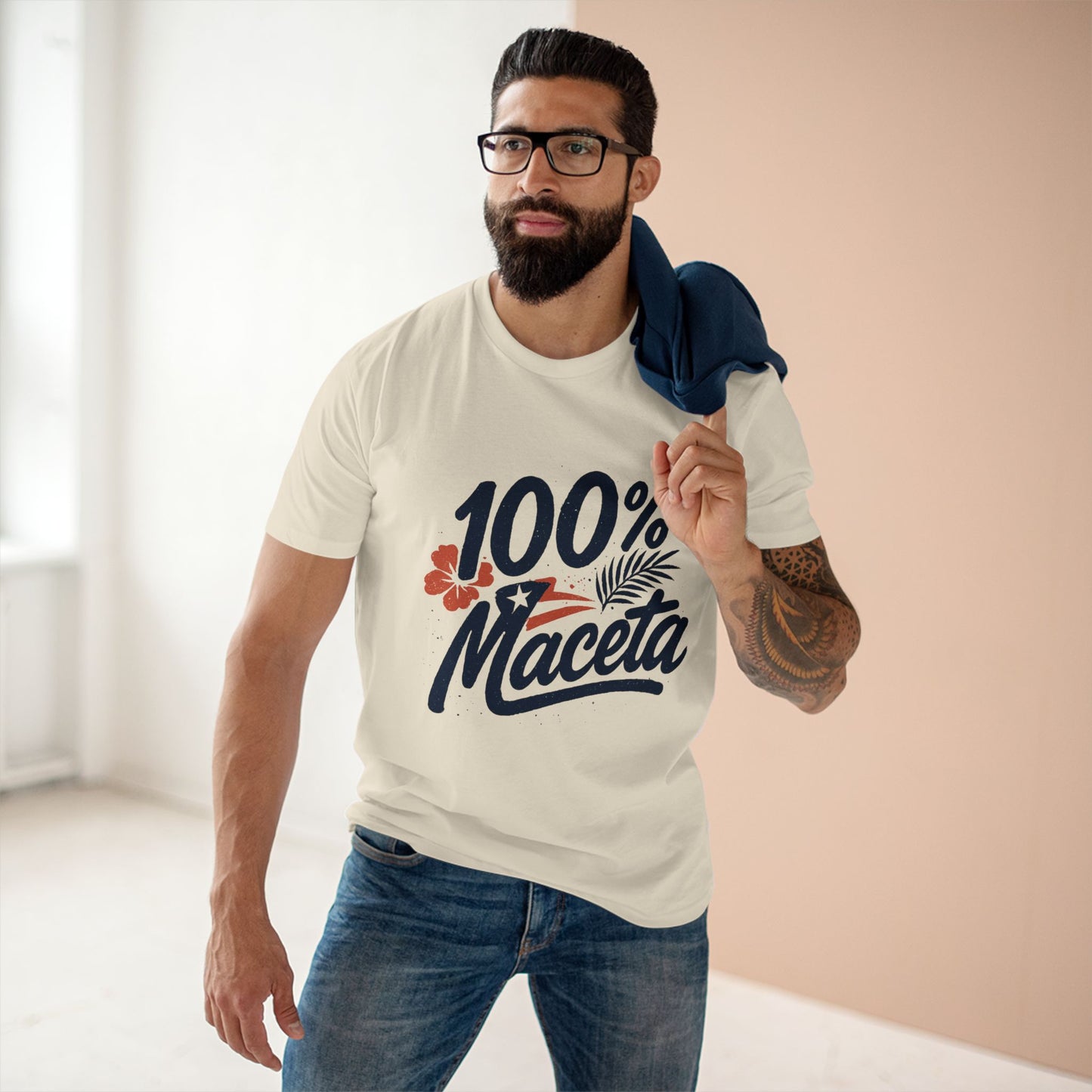 "100% Maceta" Funny Puerto Rican Men's Tee