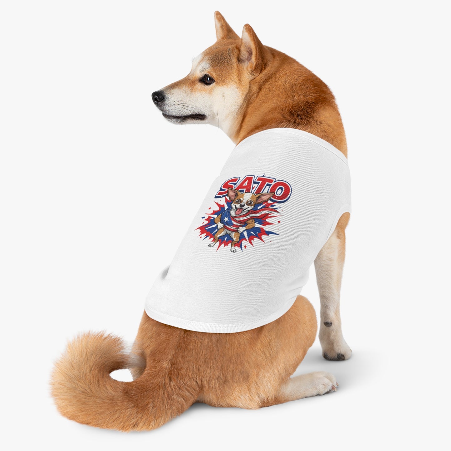 The "Super Sato" Hero Pink Dog Shirt for Dogs