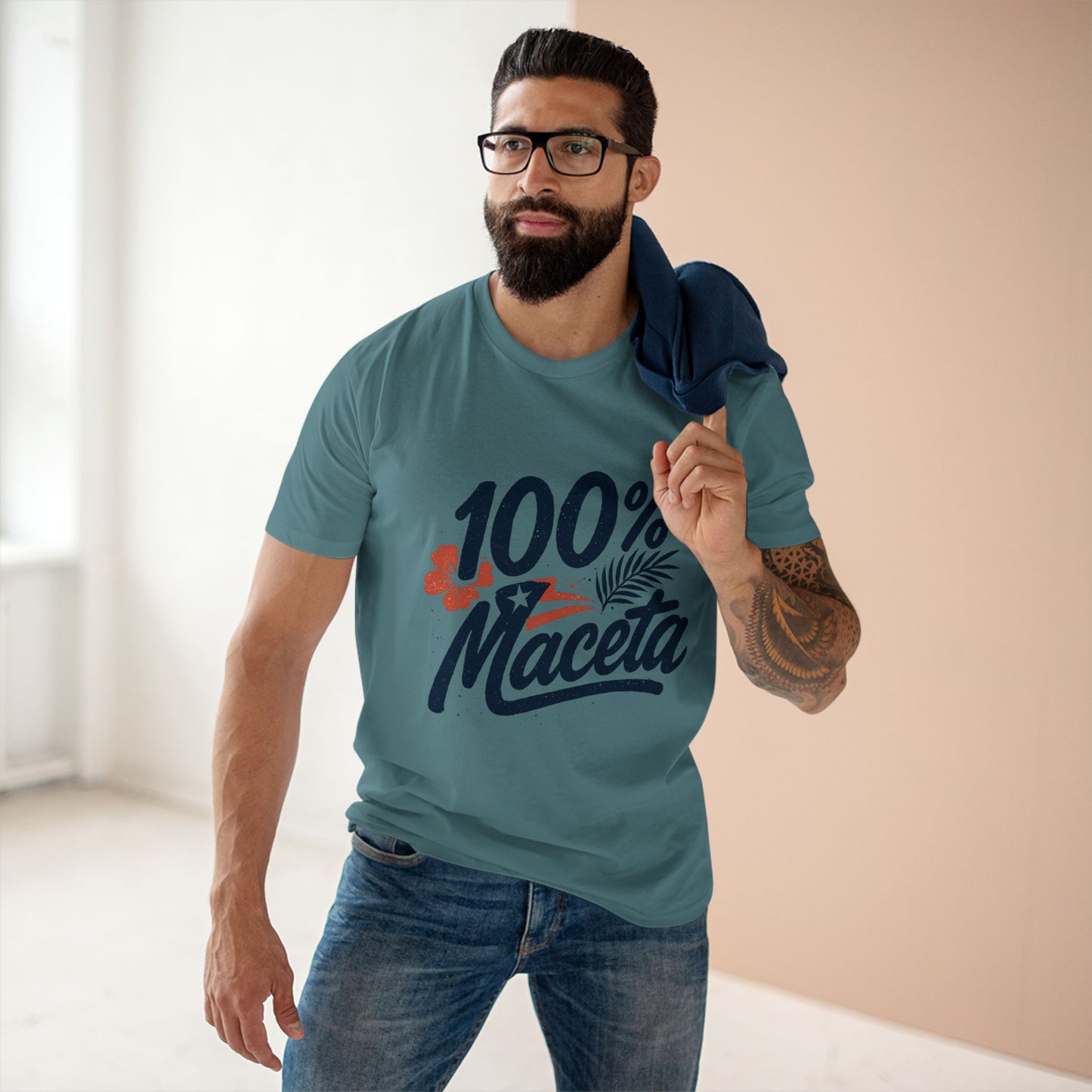 "100% Maceta" Funny Puerto Rican Men's Tee